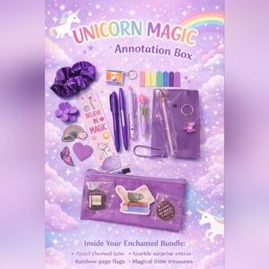 Book Lover StationeryAnnotation Bundle and Accessories Set-Purple Theme